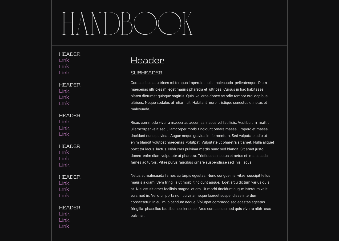 Desktop handbook mock-up