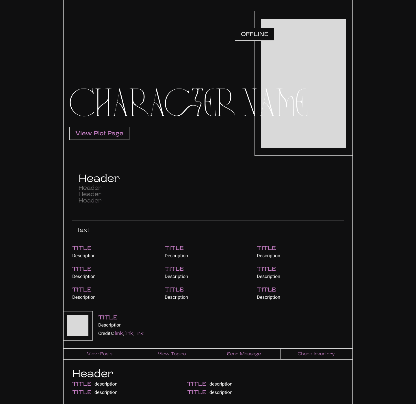 Desktop profile mock-up