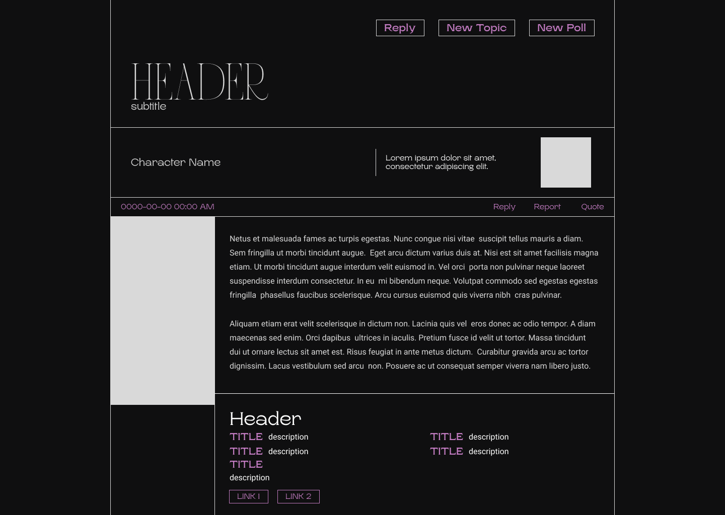Desktop threads mock-up