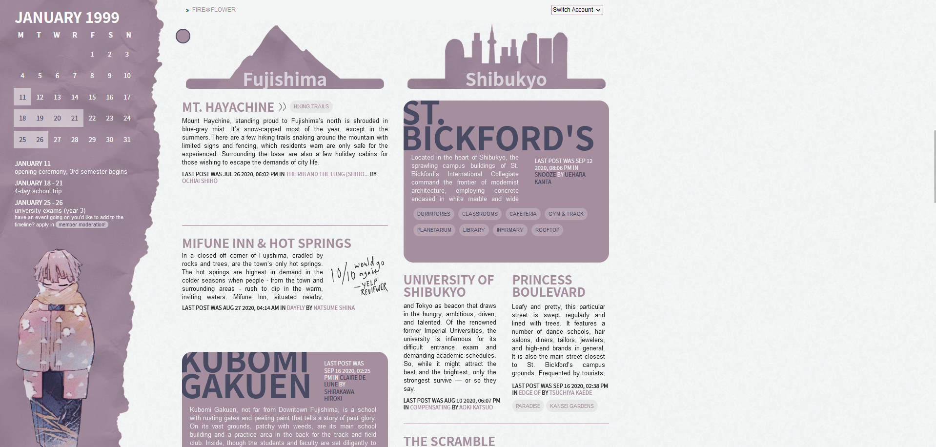 image of a website designed with bright colours